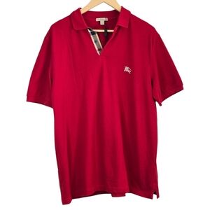 BURBERRY BRIT Red Polo Golf Style T Shirt (VIEW MEASUREMENTS)
